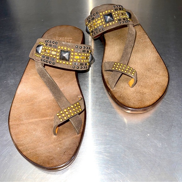 Calleen Cordero “Viva” studded leather sandals. New in original box - Picture 1 of 14